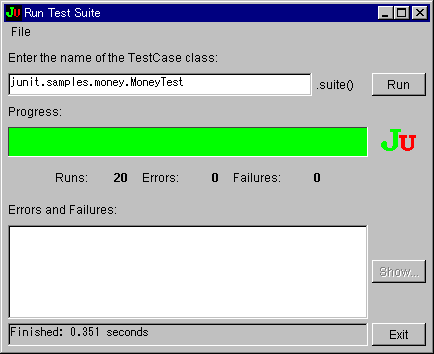 JUnit junit.ui.TestRunner